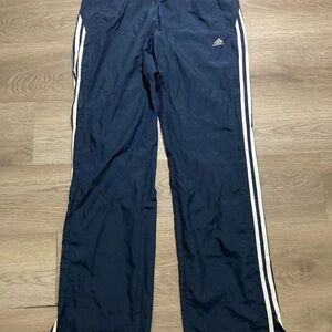 Adidas Blue Sweatpants with Signature Stripes